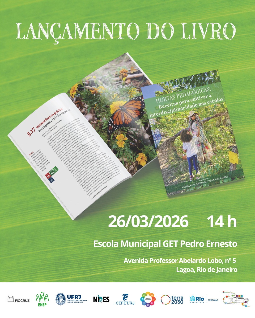 Lançamento do livro Hortas Pedagógicas